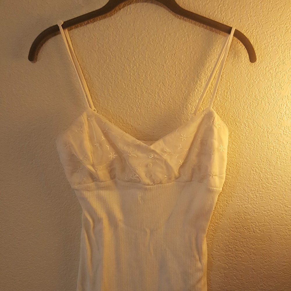 Cream Lace and Cotton Camisole
